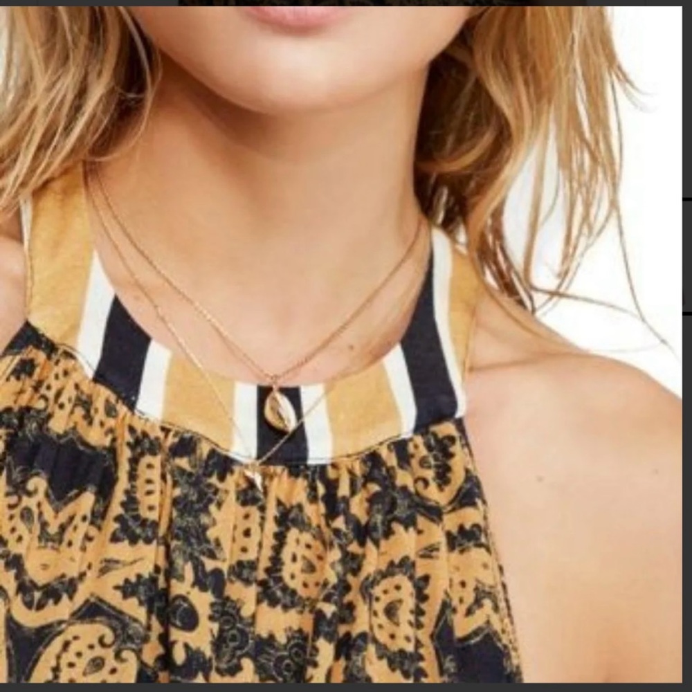 Free People Halter Mimi Tunic‎ Top High Low Hem Sz M - Picture 4 of 10